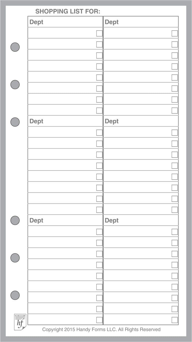 Personal Size Blank Pages Planner Insert, Sized and Punched for Filofax Personal Notebook (3.7" x 6.75") : Office Products