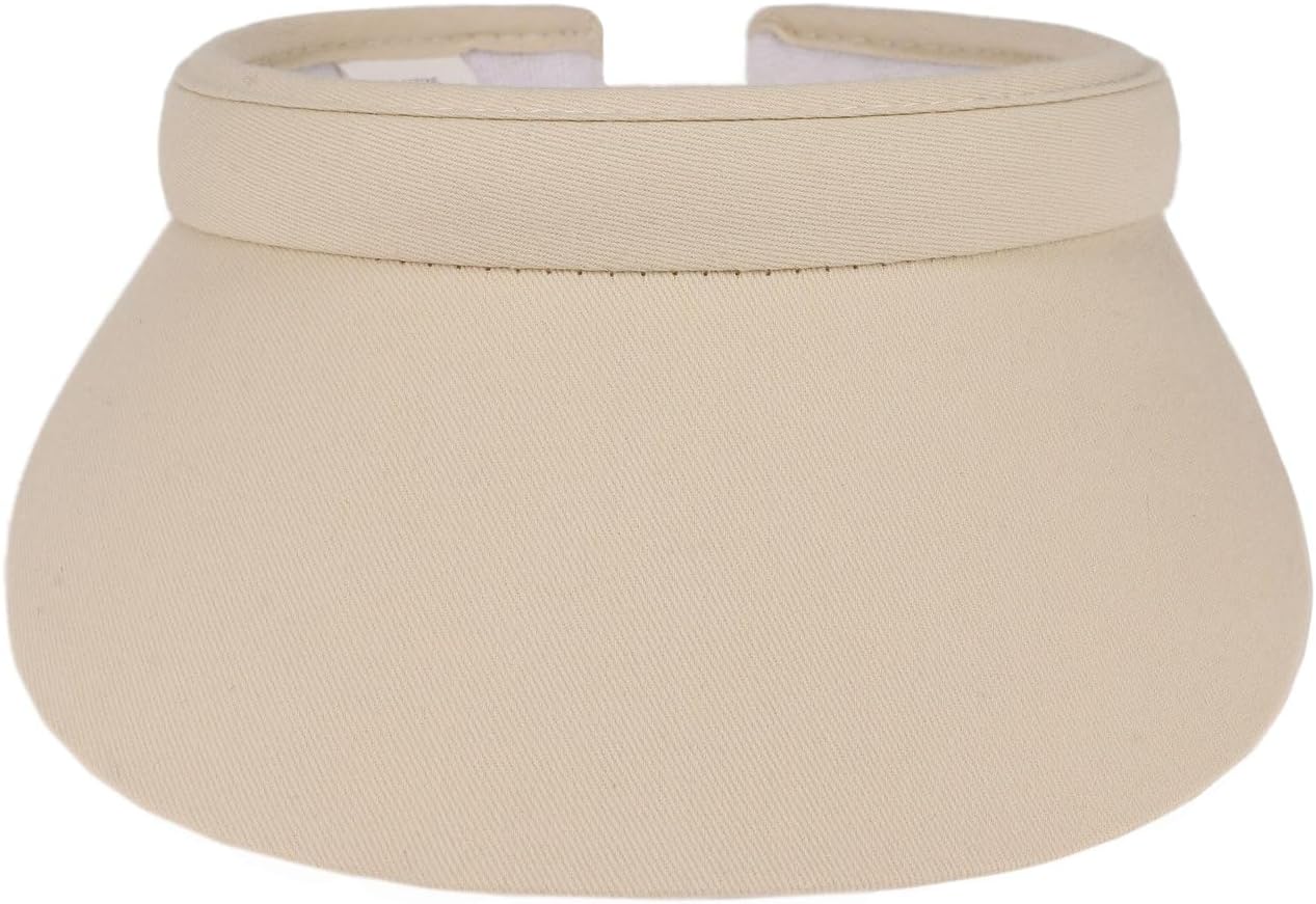 Lipodo Womens Visor Plain-Coloured Cotton Sun Visor with Towelling Band Summer