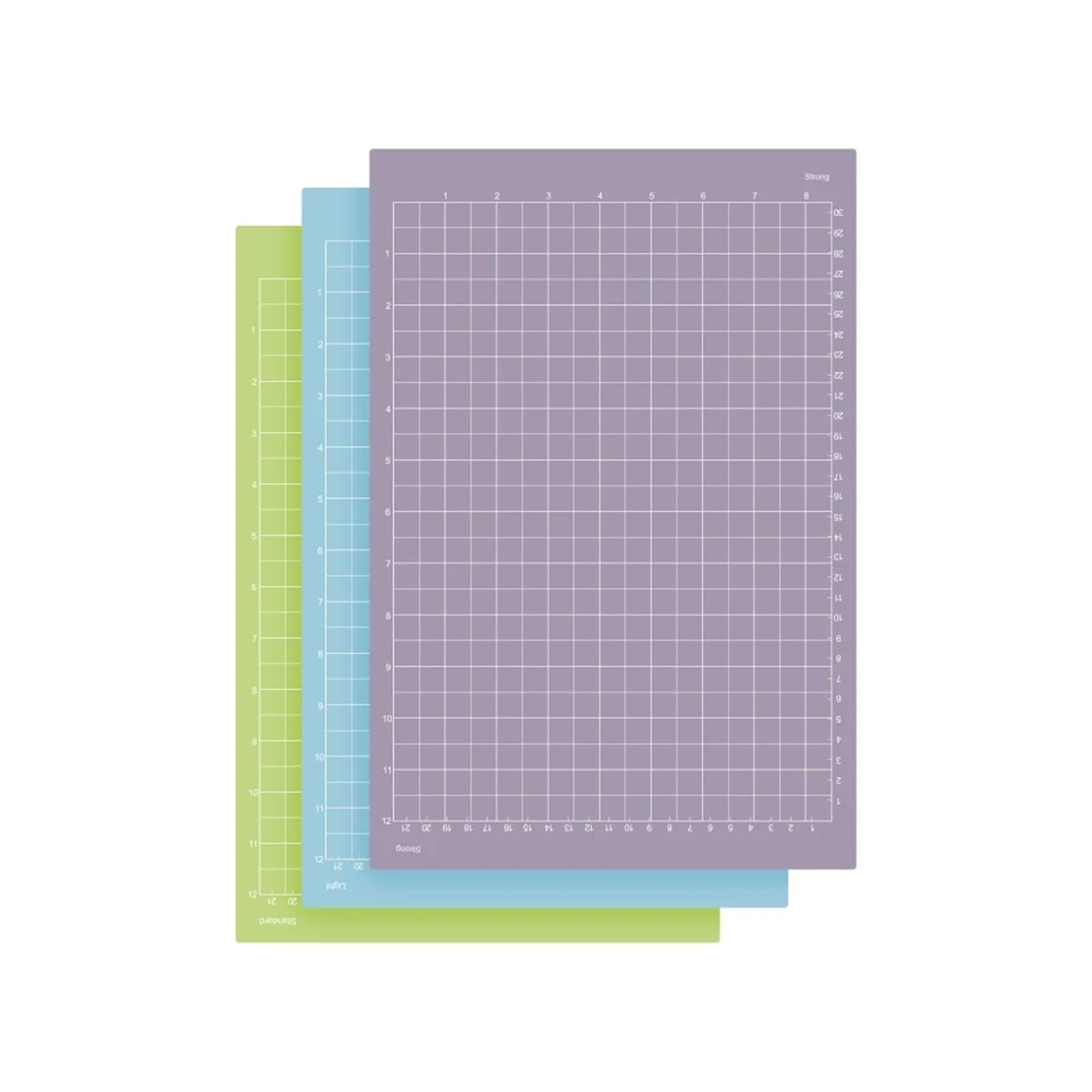 Tappetino da taglio per ufficio Tappetino da taglio adesivo antiscivolo flessibile quadrato con griglia 8,5x12 pollici, for artigianato e cucito(3pc-3colors)