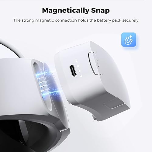 Miniatura 4 de Gamulus Head Strap Twin Battery Combo for OculusMeta Quest 2 RGB Fast Magnetic Charging Dock  5600mah Dual Battery Packs Elite Strap with Battery
