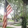 Kingson Flag Pole Mount Bracket Fit for Balcony Railing, 45 Degree Flag Pole Holder Clamp No Drilling Quick Installation, Anti-Strong Wind