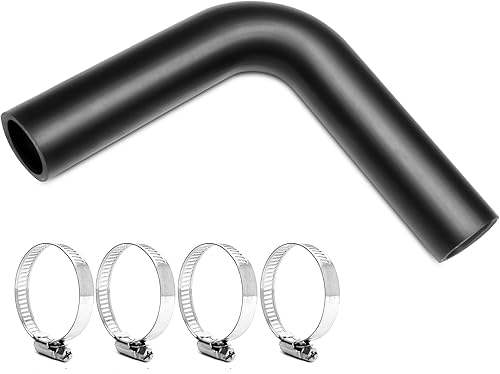 Miniatura 6 de Manguera de cuello de llenado de combustible de gasolina con 4 abrazaderas de manguera, manguera de llenado de combustible de 1 pulgada de diámetro