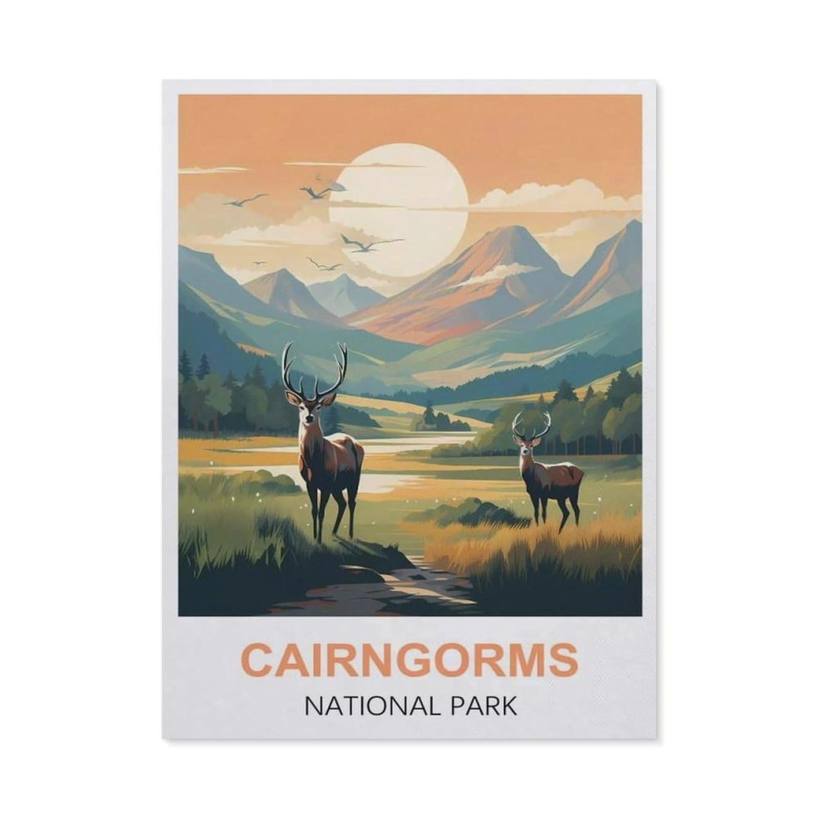Gsbrsnts A19 Vintage Metal Tin Sign，Cairngorms National Park Scotland，Funny Bathroom Decor, Restroom Decoration, Funny Bathroom Wall Art Tin Plaque(30X40cm）12X16 Inch-R35