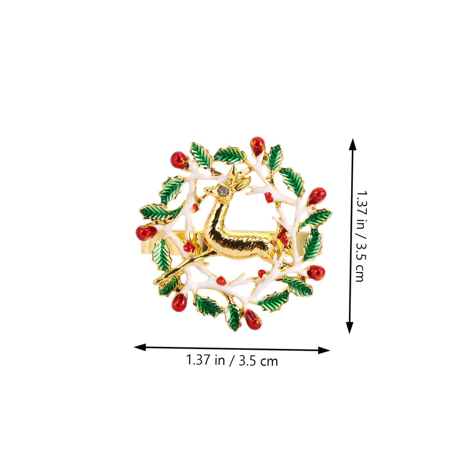OUNONA 12stücke Elegante Weihnachts-Napkin-Ringe Einzigartige Dekoration Für Festlichkeiten Aus Hochwertigem Legierungsmaterial Passend Für Weihnachtsfeiern Und Tägliche Anlässe