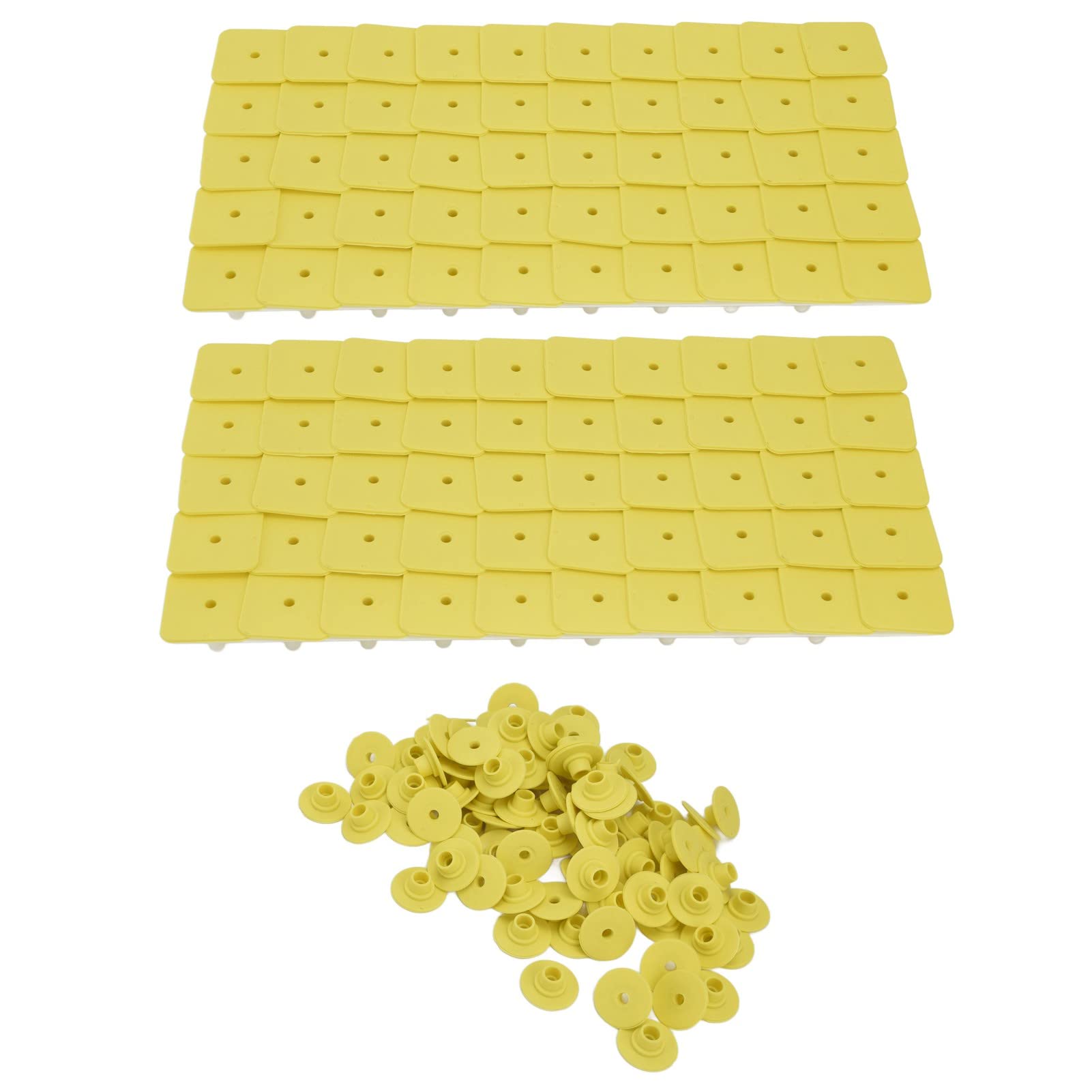 Juego de 100 Etiquetas de Oreja de Plástico Amarillo, Etiquetas para Oreja de Ganado, Cerdo, Vaca, Oveja, Marcadores, Accesorio para Identificación