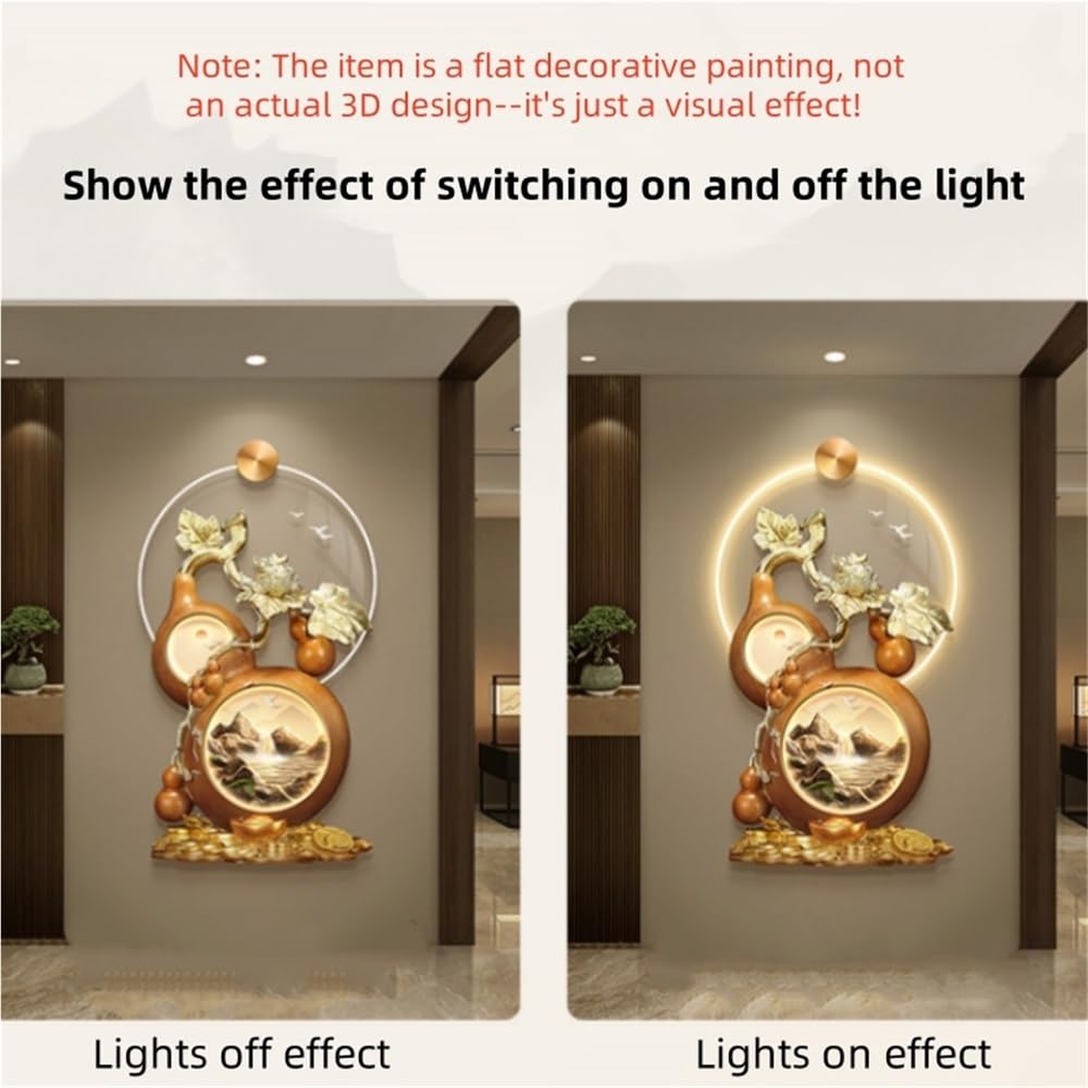 3D Vision Wandkunst – LED-dekoratives Gemälde, kreatives Landschaftskunstwerk für Zuhause und Büro