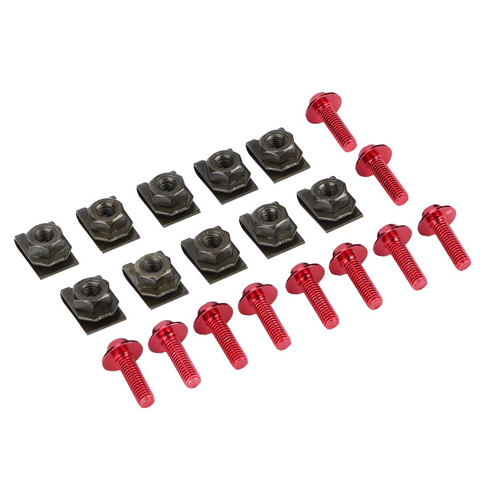 Kit Bulloni M5 Per Carena Moto - 10 Pezzi In Alluminio, Colore Rosso - Foto 4