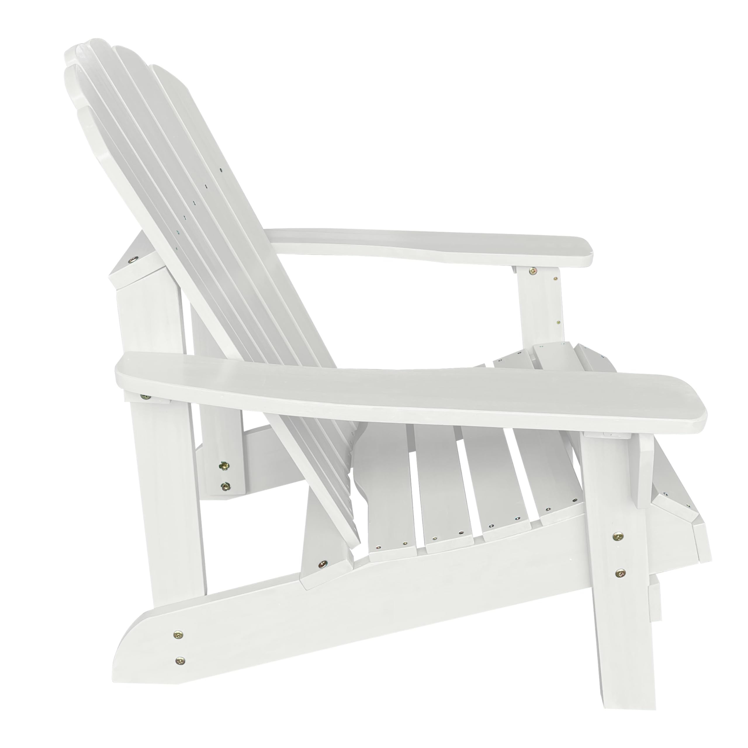 AXI Carmen Adirondackstuhl aus Holz in Weiß | Gartenstuhl/Loungestuhl/Adirondack Stuhl/Chair aus Holz für 1 Person mit Armlehnen & hoher Rückenlehne | 90,5 x 78,4 x 93 cm
