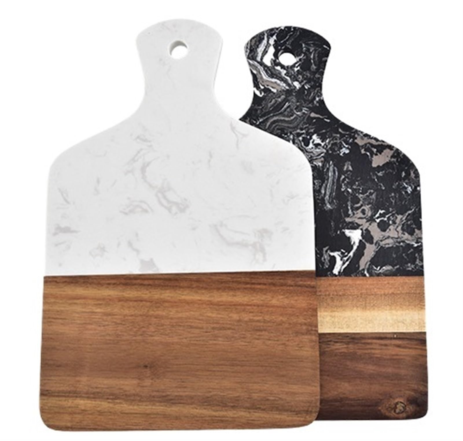 Tablas Cocina Tabla De Cortar Mármol Acacia, Charcutería Madera, Tablas Cocina para Pan, Carne Tabla De Cortar(A)