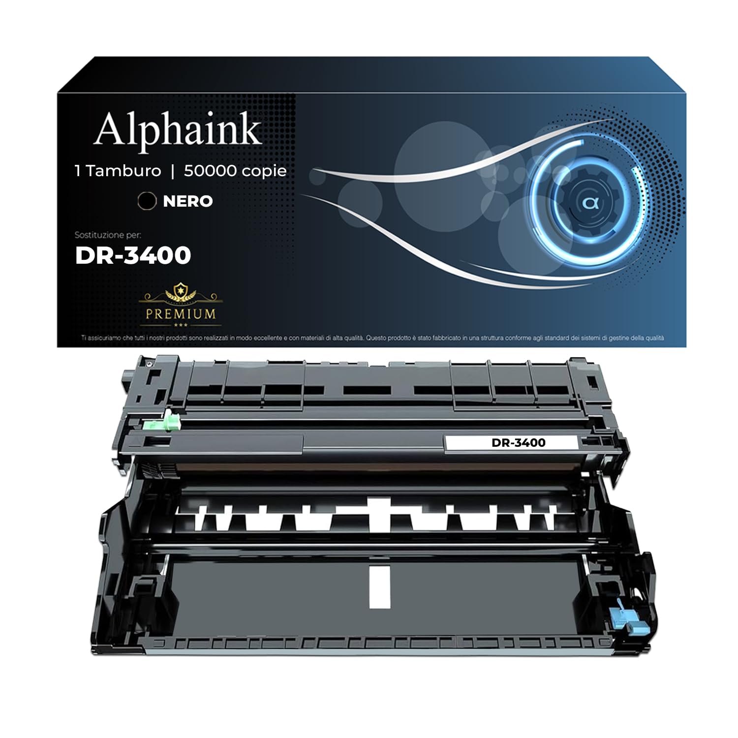 alphaink Tamburo Compatibile con Brother DR-3400 DR3400 per stampanti Brother DCP-L5500DN L6600DW HL-L5000D L5100DN L5100DNT L5200DW L5200DWT L6250DN L6300DW L6300DWT MFC-L5700DN L5750DW MFC-L6800DW
