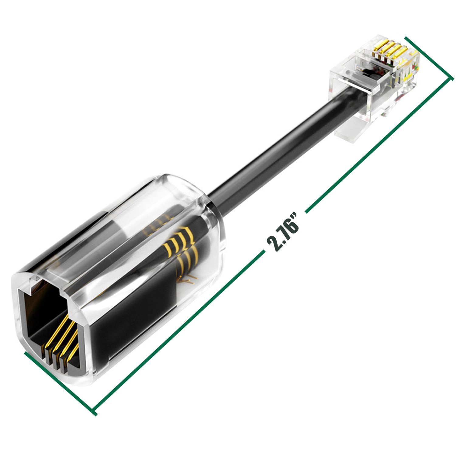 Lativu Desenredante de cable de teléfono para teléfono de escritorio, paquete de 5 desenredantes de cable de teléfono | Cable giratorio de 360 grados sin enredos para teléfono de escritorio, teléfono fijo