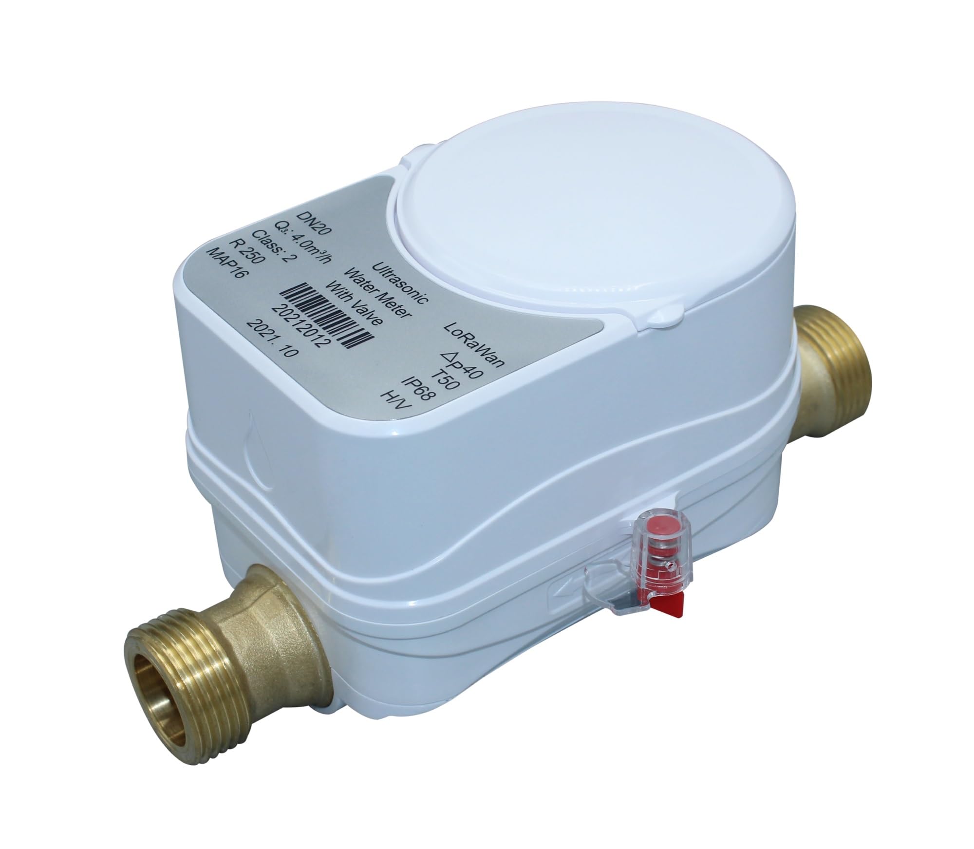 Caudalímetro Electromagnético Medidor de flujo agua ultrasónico inteligente con control por aplicación Tuya Zigbee(Class B DN25)