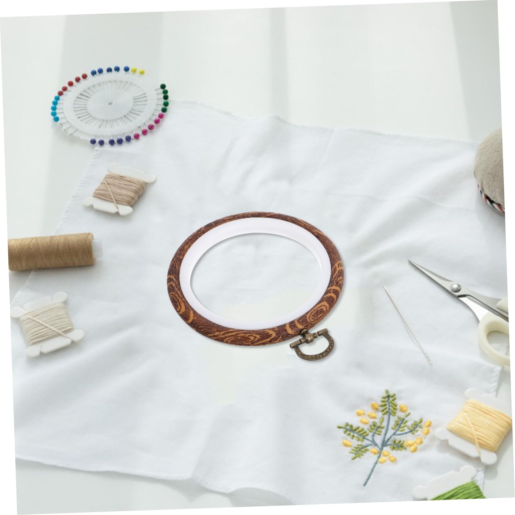 Housoutil 10 Piezas Bastidor de Bordado Redondo Unidades para Exhibición de Bordado DIY para Costura y Manualidades