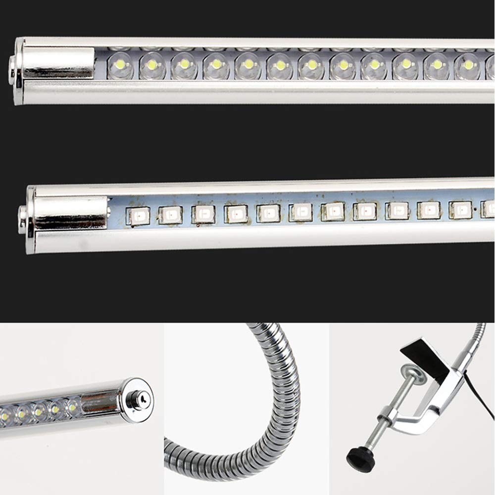 Lampada da tavolo a LED, clip per luce notturna, lampade da tavolo per la lettura con clip per libri, lampada da tavolo girevole, lampada da tavolo per casa, ufficio, lettura, lavoro, studio