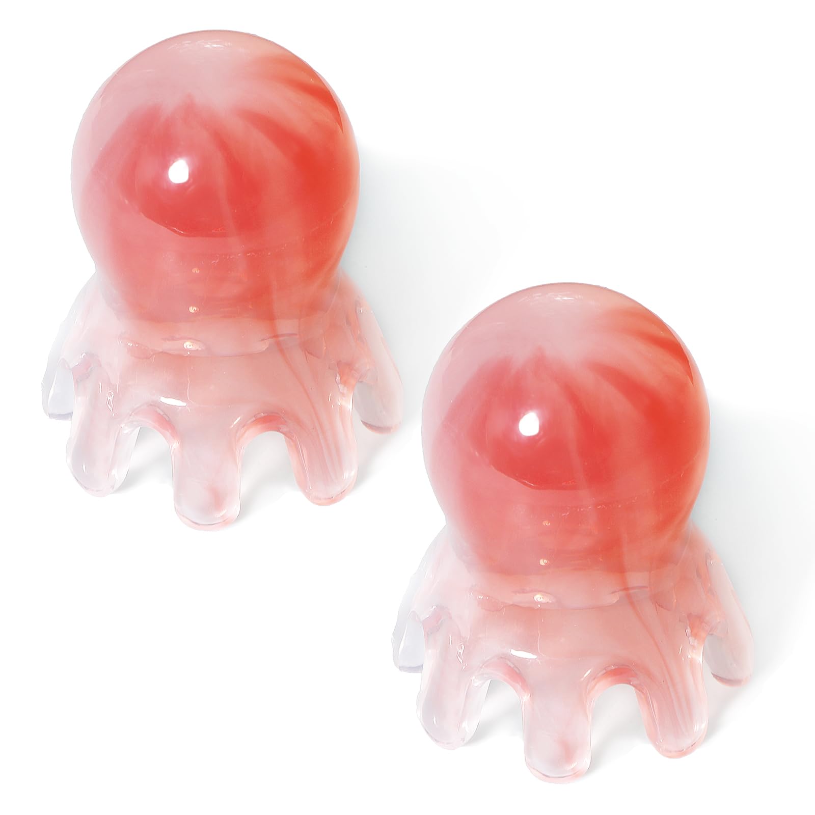 Photo 1 of Bruislard 2 Pack Octopus Head Massager Comb Stress Relief Point Massage Comb Head Massage Tools Pink Acupressure Massager Scalp Massagers for Headaches Manual Acupressure Tool