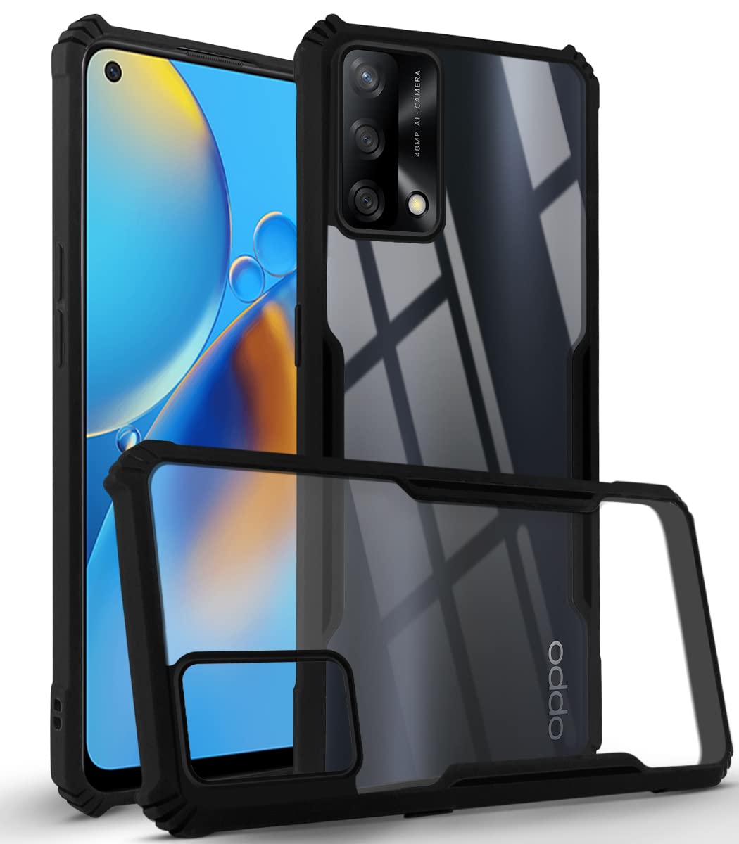 Jkobi Back Cover Case for Oppo F19 | F19s (Crystal Glass Back | Camera Protection | Shockproof Bumpers | Professional Black) (B0B18RST5C) Amazon Price History, Amazon Price Tracker