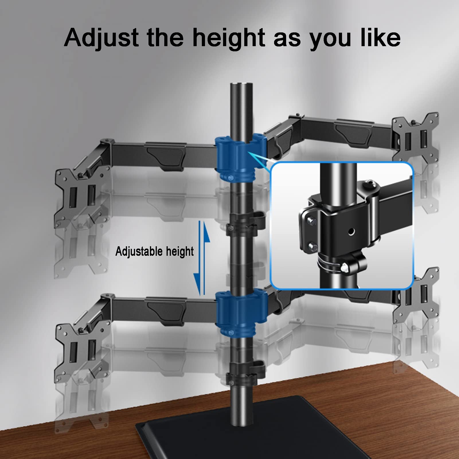 Soporte Universal Doble para TV, Ergonómico, para 2 Monitores, Soporte De Escritorio Independiente con Movimiento Completo, Compatible con Monitores De 27 A 40 Pulgadas.
