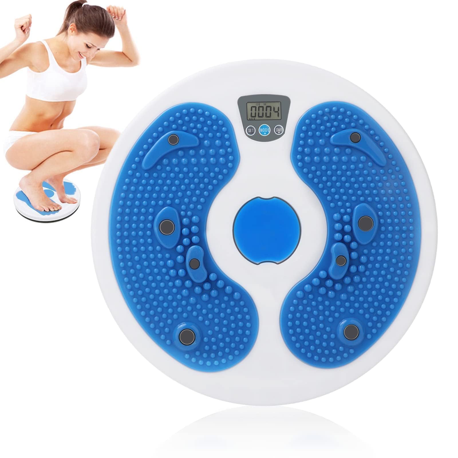 Vbestlife Disco Giratorio de Cintura, Disco Magnético para Masaje de Cintura, Equipo Electrónico de Fitness para Contar Calorías