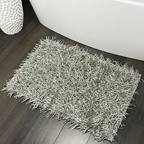 Sealskin Filo Bath Mat, Polyester, Silver, 60 x 6 x 90 cm