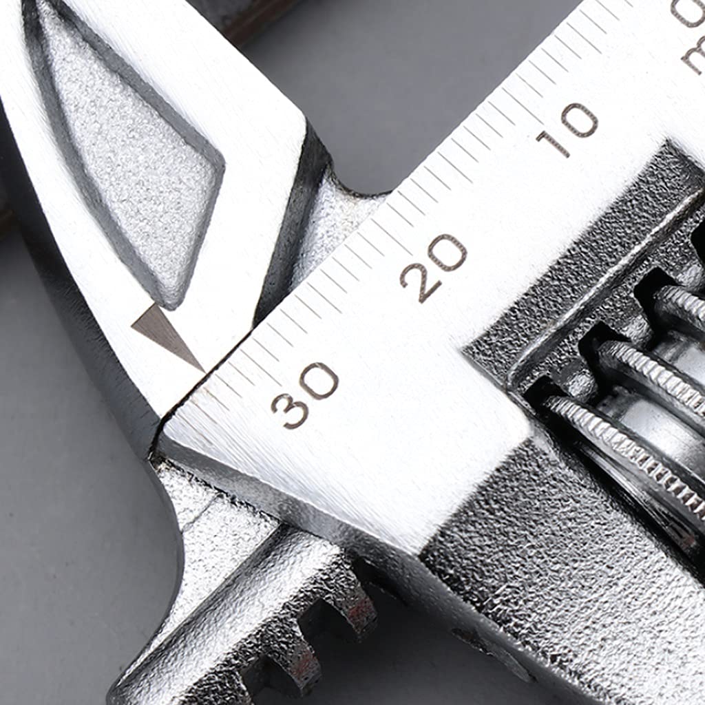 Llave Ajustable, Llave de Mango Corto de Apertura Grande, Mini Llave Inglesa for baño, Llave Ajustable de Acero al Cromo vanadio, Herramienta de extracción de tubería de Agua