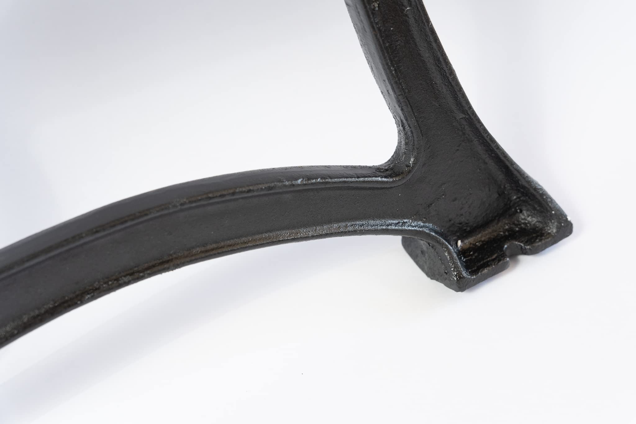 SEZAM Gambe per panca in ghisa nera, 2 pezzi, con schienale, 56 x 41 x 69 cm, per 5 panche da giardino, pannello laterale