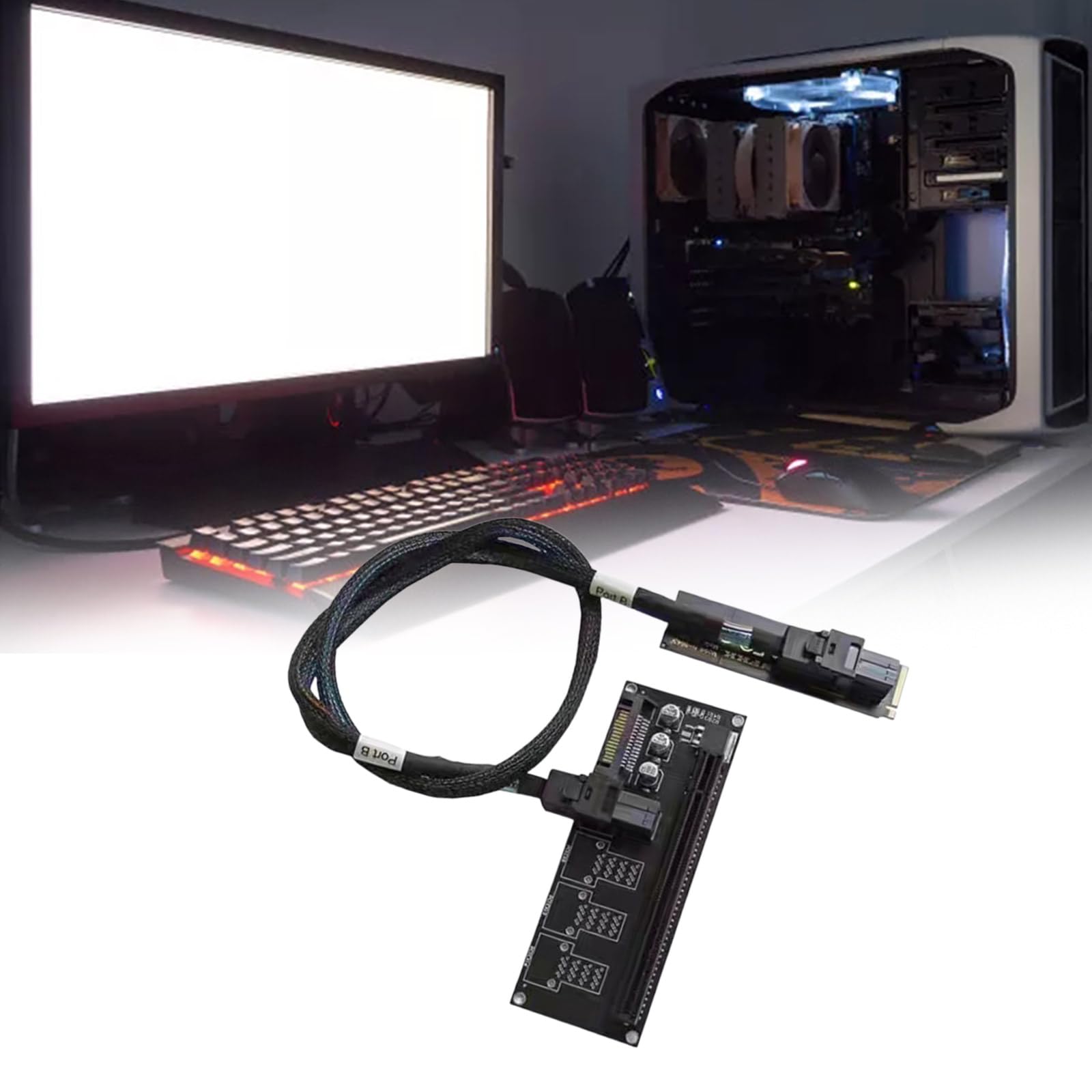 M.2 NVMe to PCIE3.0 Adapters Card M.2 NVME to PCIe X16 Adapters Hard Drive Converters Reader Expansion Card