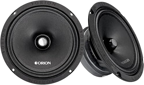 ORION Cobalt CM854 High Efficiency 8" Mid-Range Bullet Loudspeakers, 1200W Max Power, 300W RMS, 4 Ohm, 1.5" Voice Coil - Pro Car Audio Stereo, Midrange Speakers (Pair)