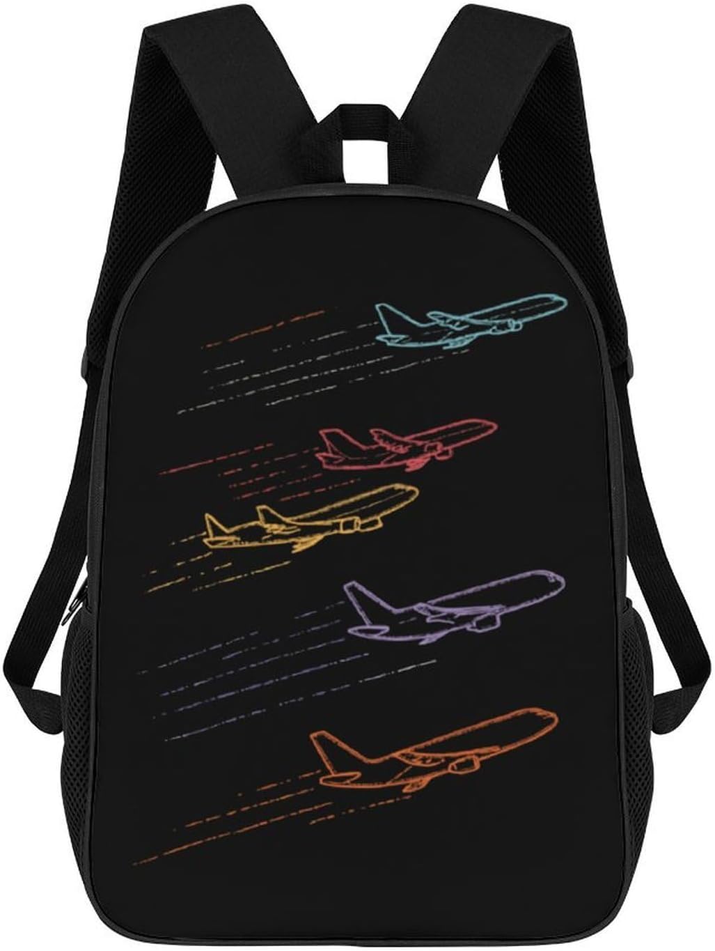 Planes Airplane Travel Backpack 17 Inch Casual Daypack Bag with Adjustable Shoulder Straps