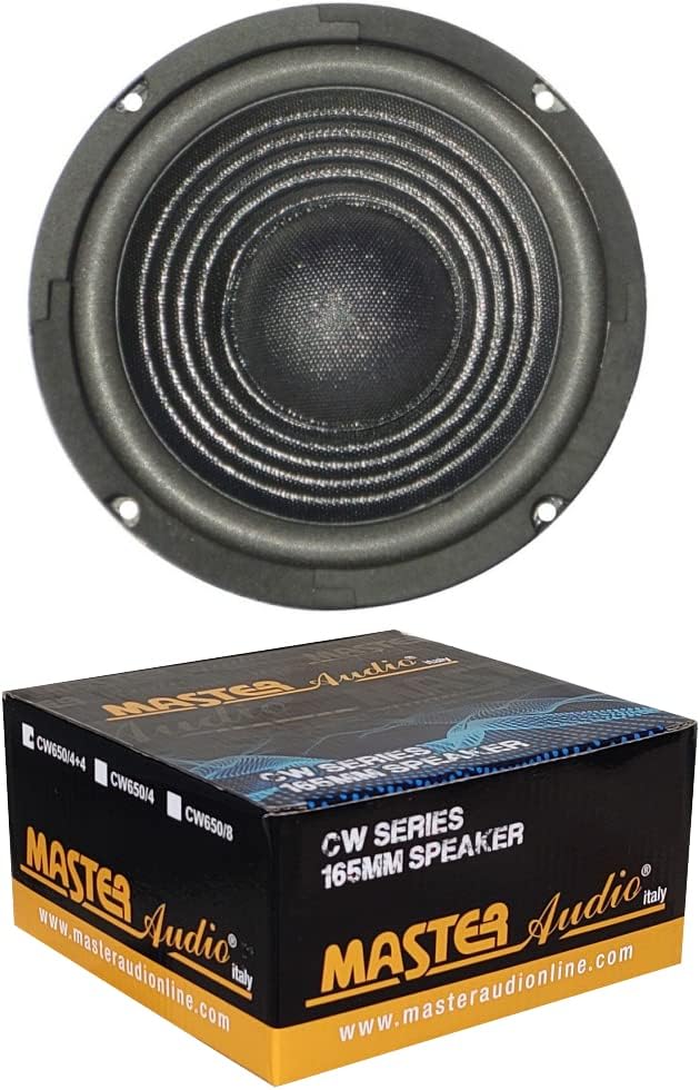 MASTER AUDIO SPEAKER SUBWOOFER SPEAKER CW650 CW 650/4+4 X WOOFERS 16.5 CM 165 MM 6.5 "FROM 60 WATT RMS AND 120 WATTS MAXIMUM IMPEDANCE OF 4 DOUBLE COIL 4 OHM ENCLOSURE DOORS BOOT