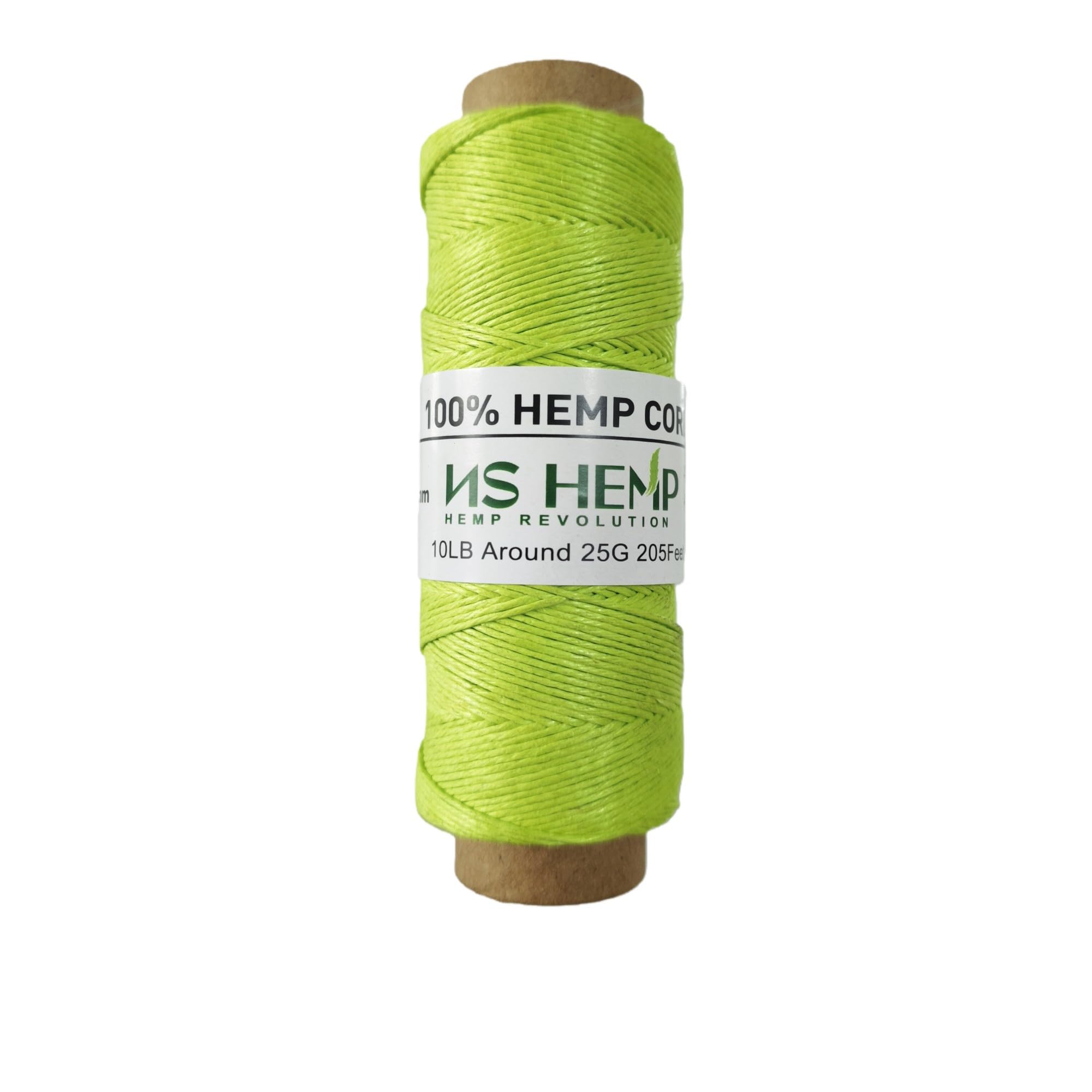 Ns Hemp 12# Lime Green 100% Hemp Cord For Jewelry Making 0.5Mm 62 Meters (205Feet) (12# Lime Green)