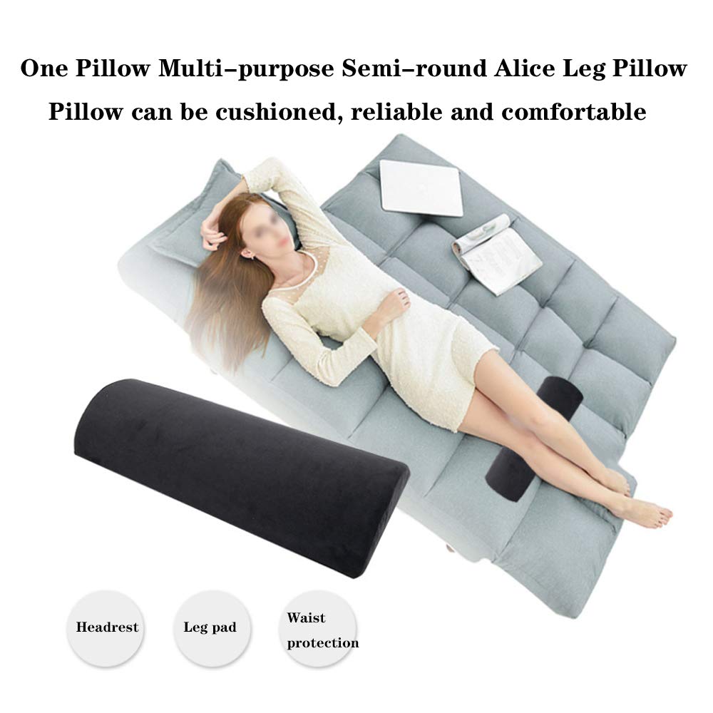 Coussin Demi-Lune Mousse Mémoire #3 50x20x13cm - Soutien Jambes, Dos, Genoux Pour Dormir Sur Le Côté