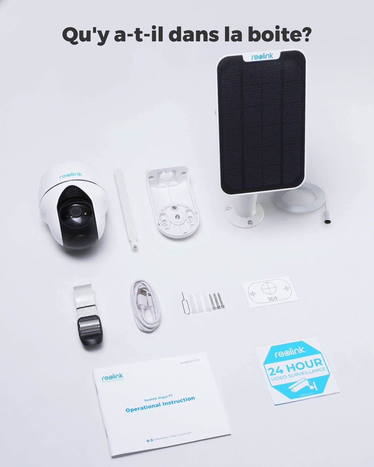 Reolink 3G/4G LTE Telecamera con Sim Slot + 32G microSD Card, 5MP 360° PTZ Videosorveglianza Esterno Senza Fili, Rilevamento AI, Audio Bidirezionale, Go PT Plus con Pannello Solare (Ricondizionato)