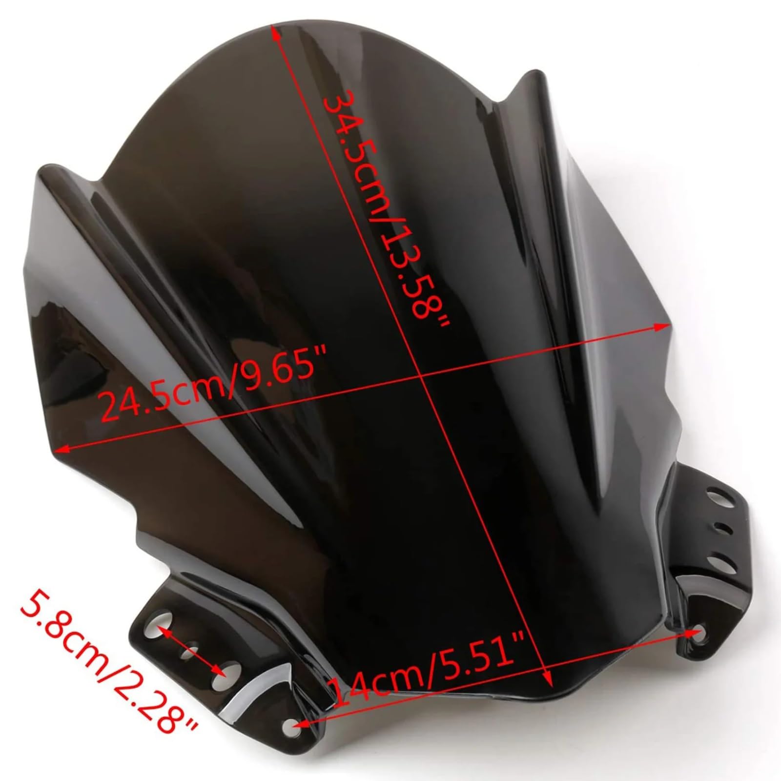 Moto deflettore per 250SL 2015-2017 Nero Moto Parabrezza Parabrezza Deflettore Moto Parabrezza Estensione Moto Clip sul Parabrezza