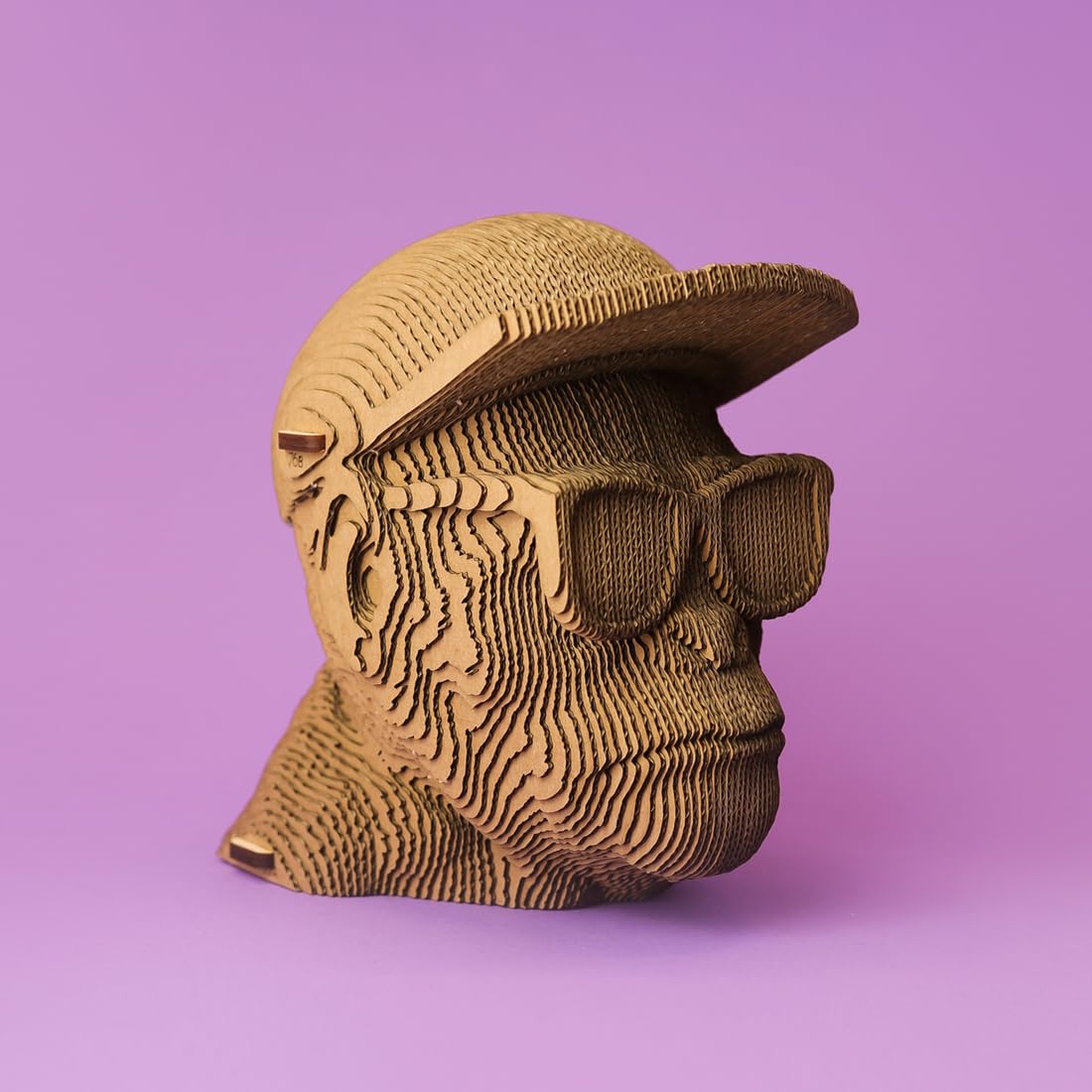 Singe Ne Rien Voir Puzzle 3D en Carton – Maquette à Monter | 95 Pièces, 16 × 15 × 12 cm – Kit Sculpture DIY à Peindre, Matériaux Recyclés, Ados & Adultes, Idée Cadeau Déco