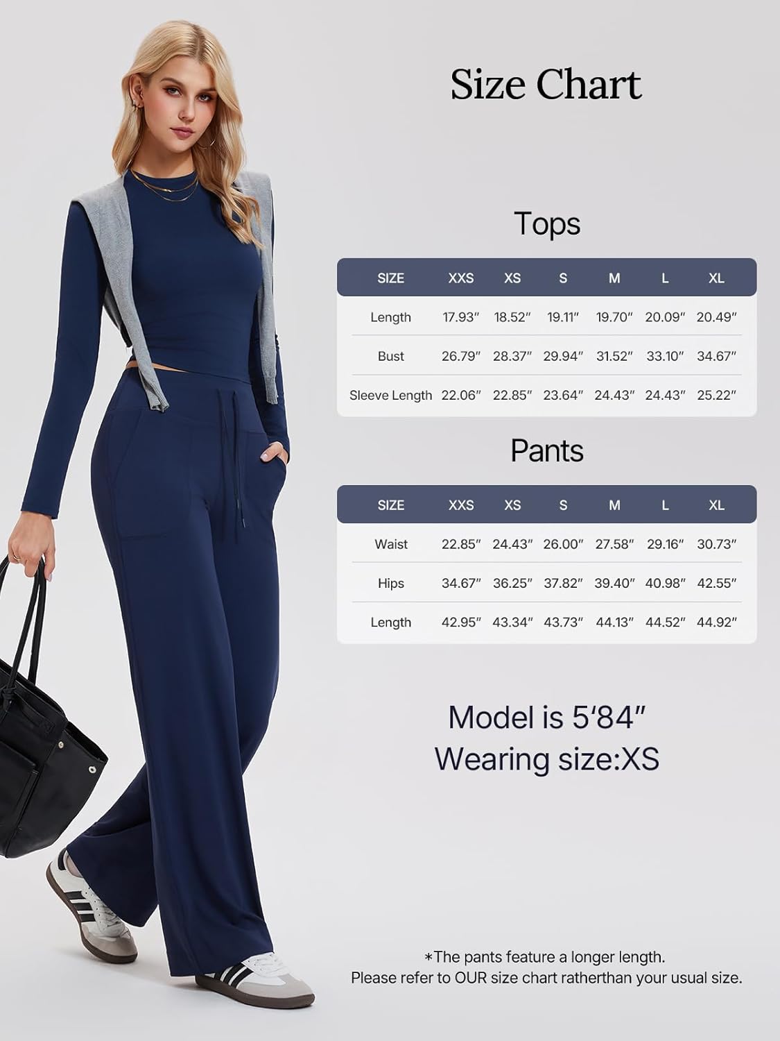 Women’s 2 Piece Lounge Sets Slim Crew Neck Long Sleeve Top & High Waist Straight Pants Tracksuit Sweatsuit Fall Travel Outfit - Image 6