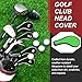 PATIKIL Golf Club Head Cover, 12 Pcs Number Golf Club Irons Covers Neoprene Driver Headcover Golf Lovers Gifts for Men Women, Green