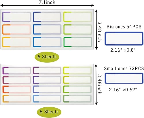 Miniatura 2 de Etiquetas de nombre para cosas infantiles para guardería, etiquetas impermeables para suministros escolares, 126 etiquetas para botellas de agua,