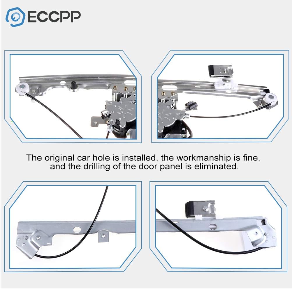 Front Right Power Window Regulators with Motor Assembly Replacement fit for 2000-2006 For Cadillac Escalade 2000-2006 For Chevrolet Avalanche 1500/2500 Silverado 1500/1500HD/2500HD/3500 15101786