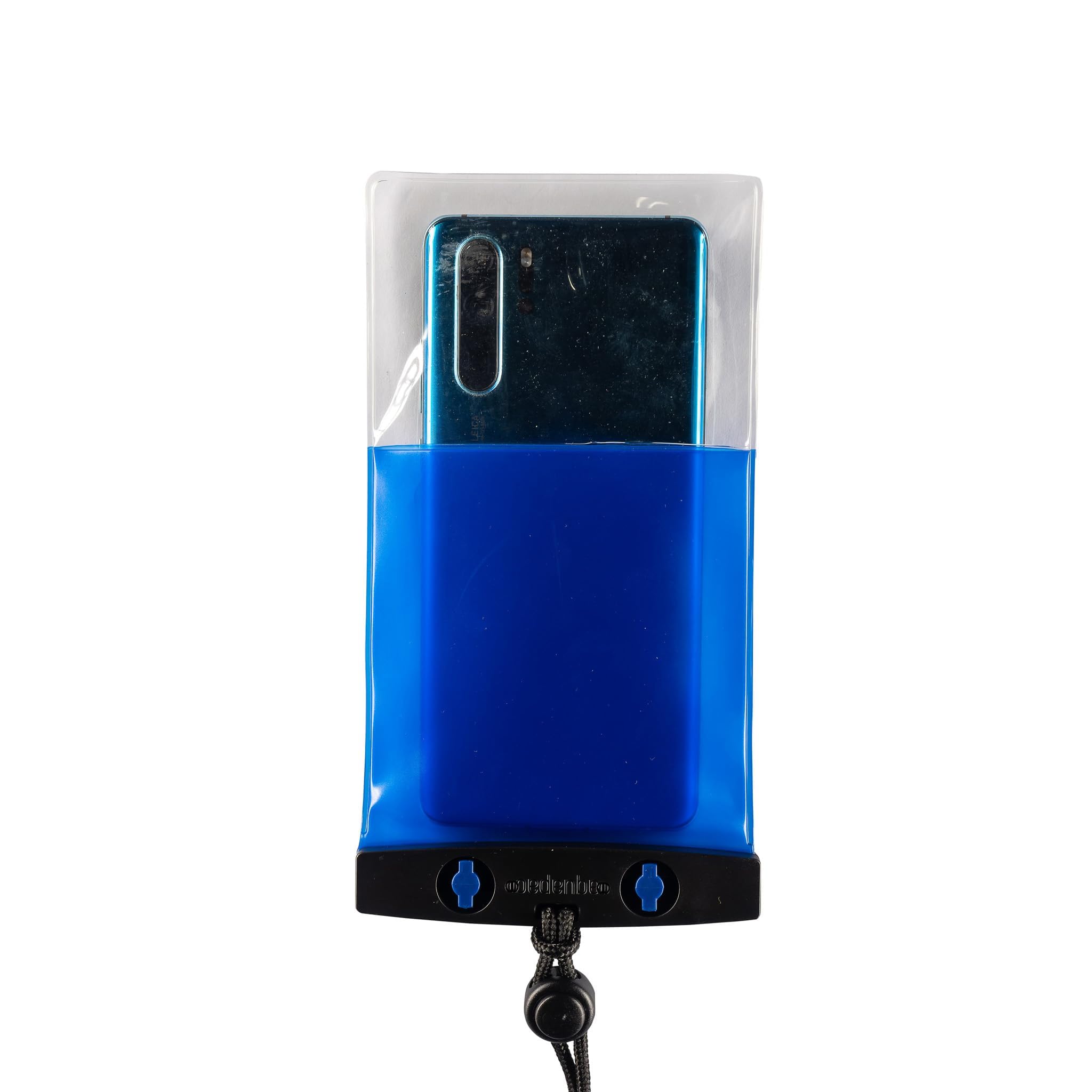 Aquapac Duże rozmiary wodoodporne etui na telefon z kablem - iPhone/Android, wyprodukowane w Wielkiej Brytanii, idealne na wędrówki, MTB, bieganie, akcesoria podróżnicze, średni/niebieskie