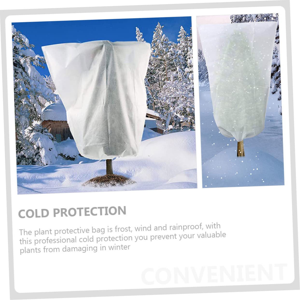 VANZACK 8 Stück Pflanzenschutzhülle aus Vlies Frostsichere Pflanzendecke für Winter und Garten Wind und Regenfest Leicht zu Reinigen