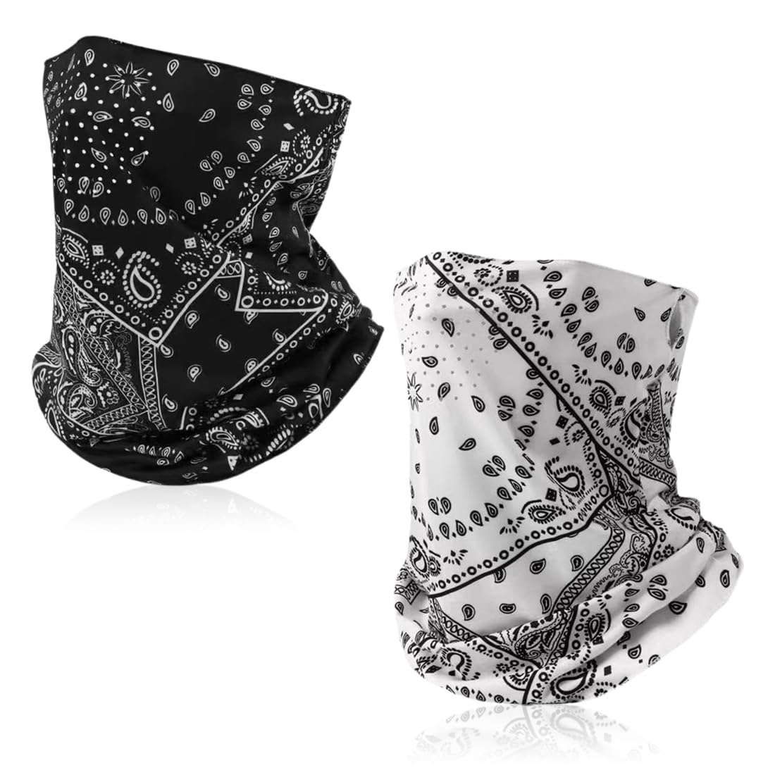 Pack of 2 Multifunctional Scarf Mouth Guard Bandana Men Women Tube Scarf Face Mask Multifunctional Scarf Unisex Seamless Bandanas for Outdoor Work Cycling Running