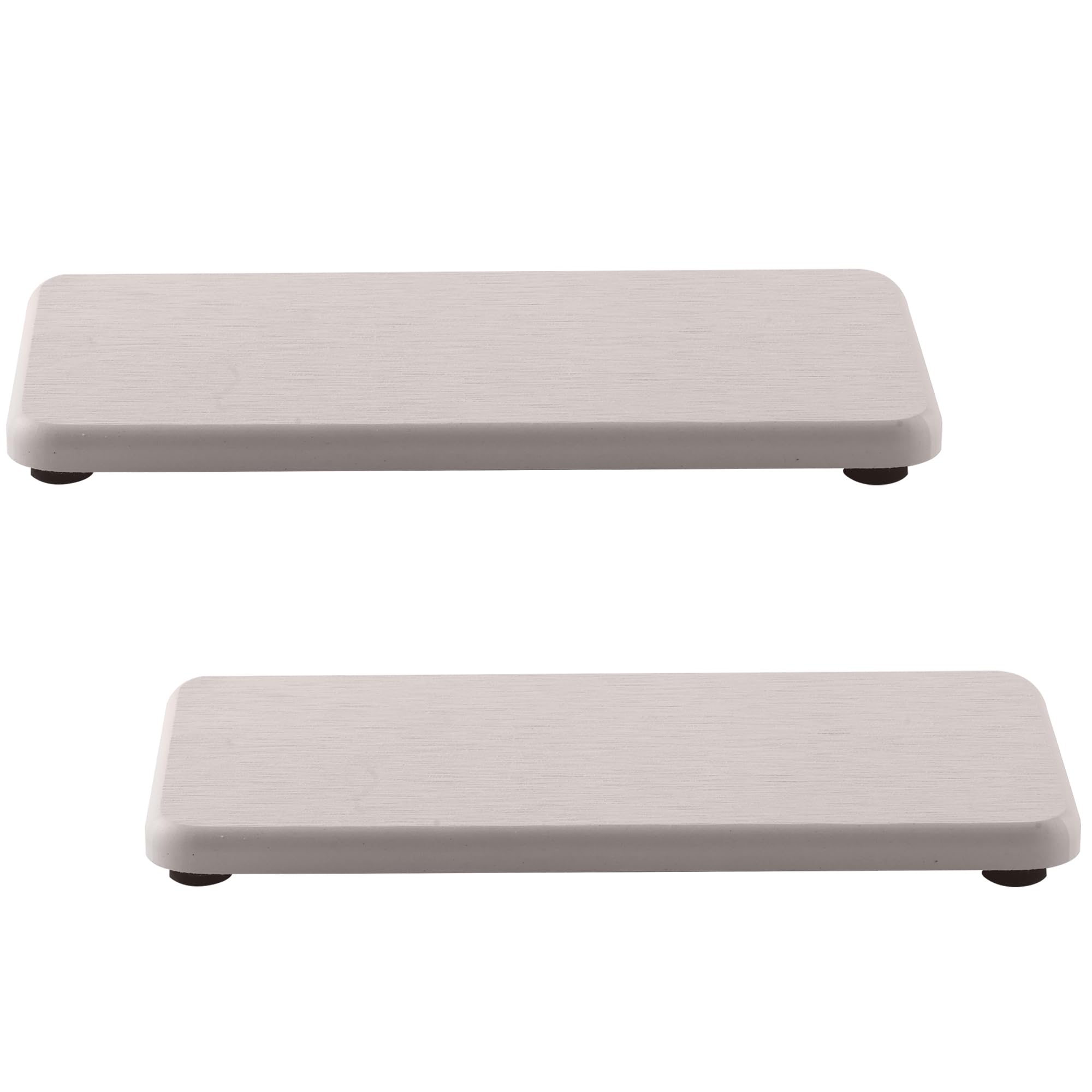 NiuYichee 2 Pcs Water Absorbing Stone Trays, Kitchen/Bathroom Sink Soap Dish, Diatomite Tray Used for Hand Soap & Cosmetic Bottles in The Modern Home, 3.5" W x 7.1" L, White โ image 1