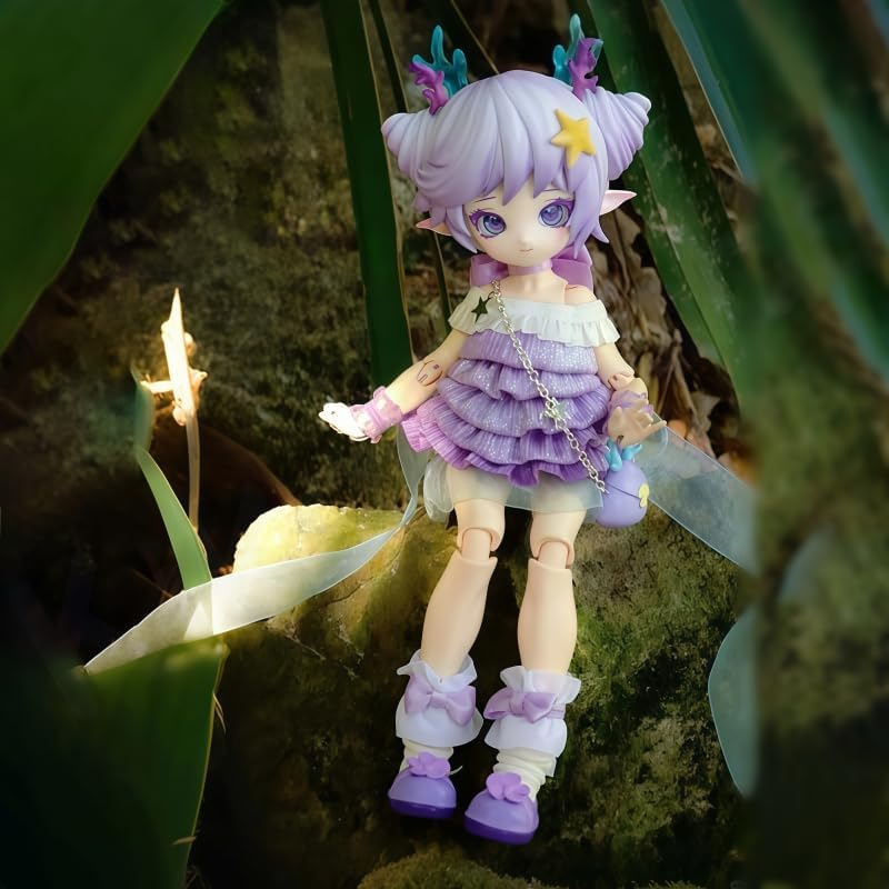 Mushroom Mycelium Naming Series 1/12 Action Figure BJD Blind Box (1 of 7 Possible Styles) BJD Doll Cute Figures Collectible Gifts for Birthday (Contains 1 Figure)