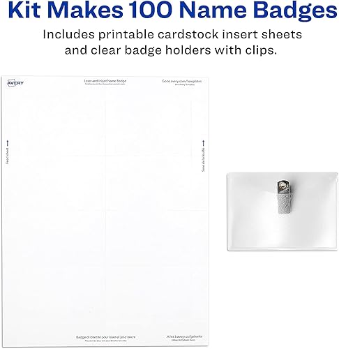 Miniatura 6 de AVE74461 - Kit de portatarjetas Avery con inserción láserinyección de tinta