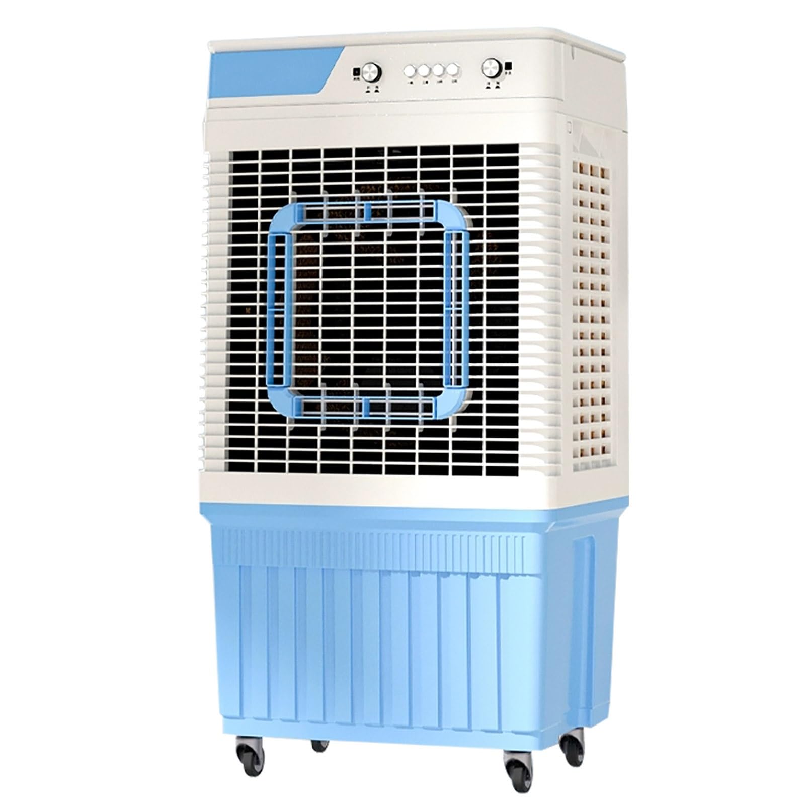 Commercial Evaporative Air Cooler Fan, 3 in 1 Swamp Cooler with 30L/40L Water Tank, 3 Speed, 150° Three-dimensional Air Outlet, Cooling Fan for Shop, Factory, Garage(86x44x33cm/34x17x13in)