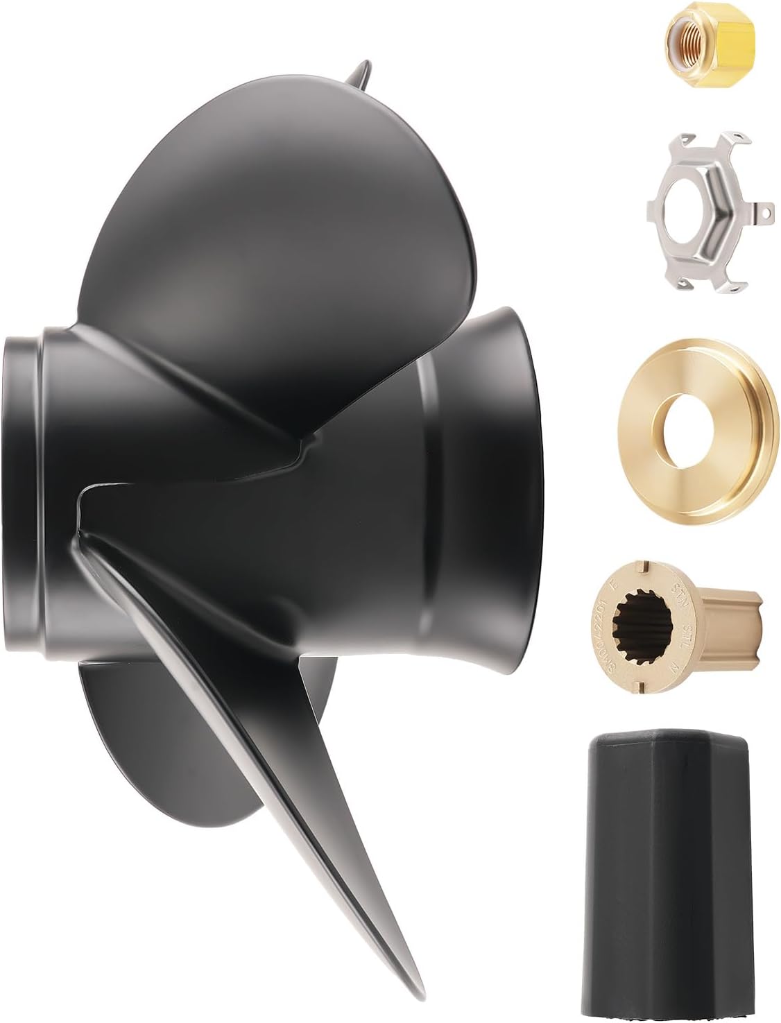 maXpeedingrods 4 Blades 14 X 19 Aluminum Boat Propeller for Mercury Engines 135-300HP Outboards 15 Spline Tooth, RH, Parts No# 48-8M0084495