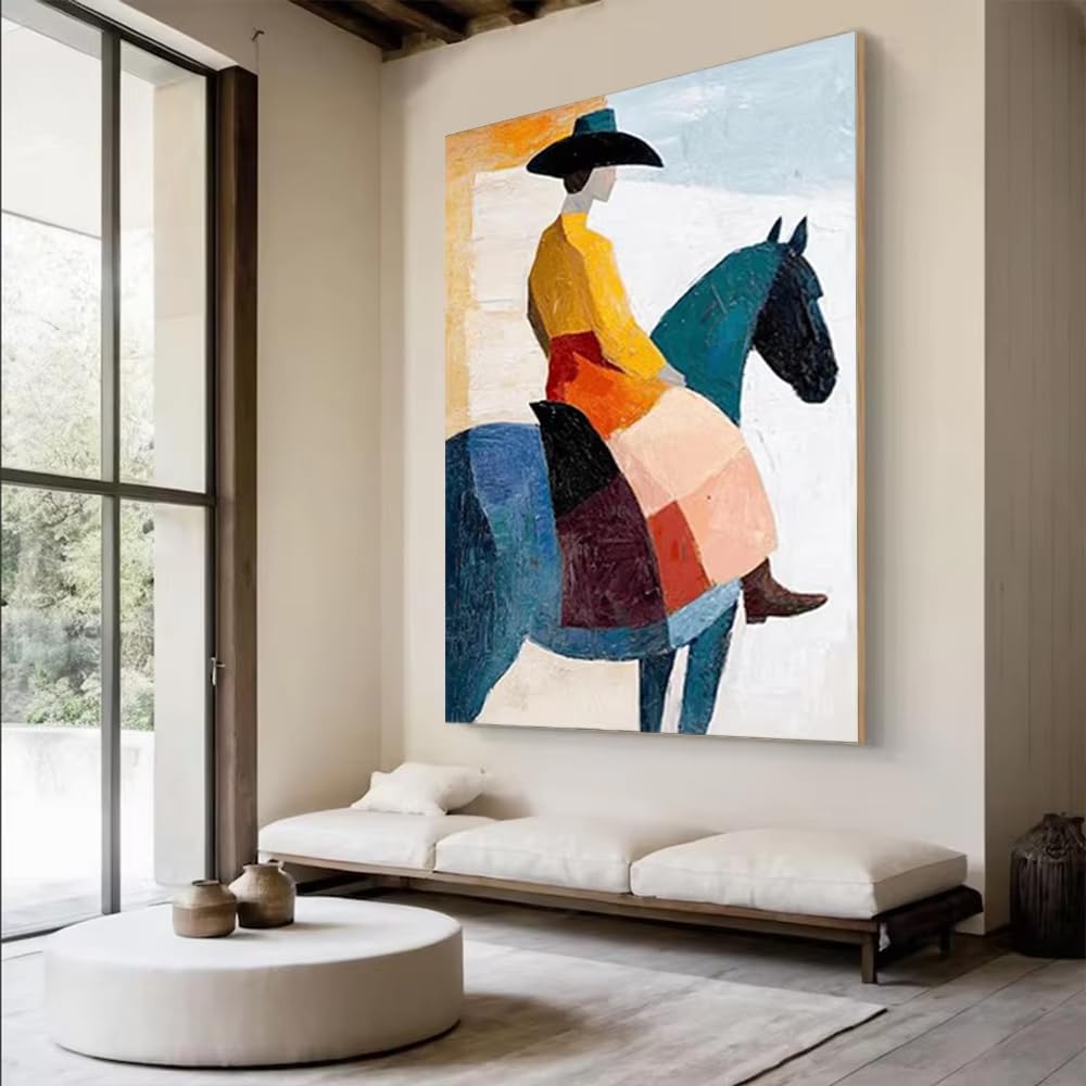 DFZEWKI Painting Bohemian Girl Wall Art Decorative Artwork, for Living Room Home Decor(40x50cm(16x20in)/No frame)