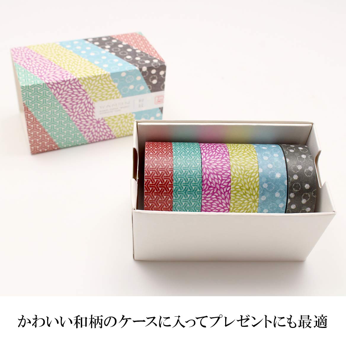 Amazon | カモ井加工紙 マスキングテープ mt 和紋・四 15mm×10m 6巻