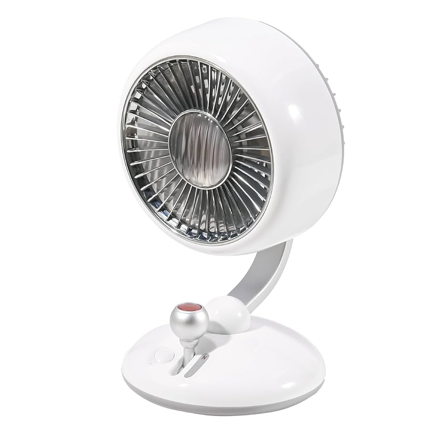Amazon | 卓上扇風機 小型 USB充電式 静音 自動首振り 上下角度