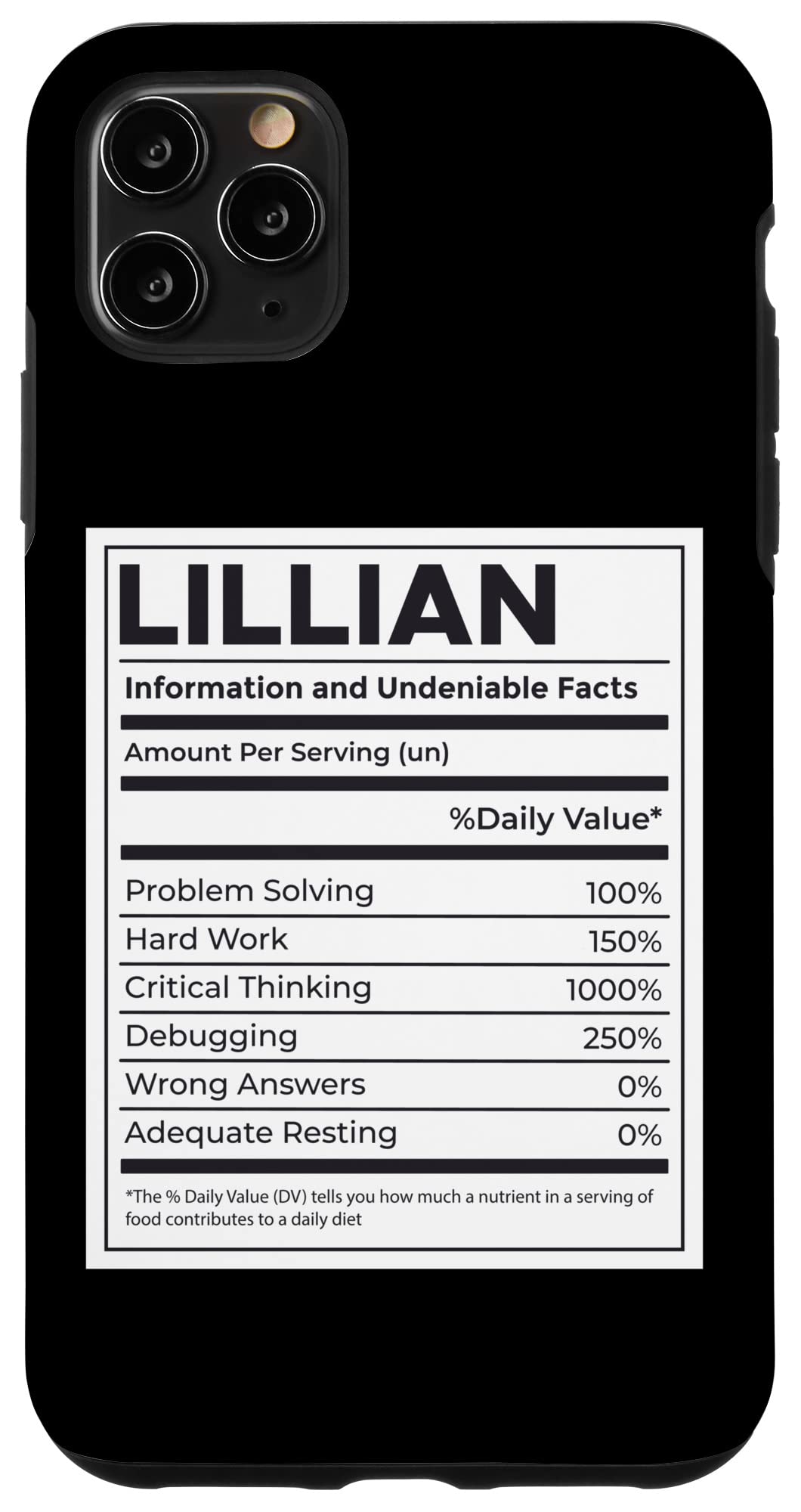 iPhone 11 Pro Max Lillian Nutrition Information, Problem Solving Hard Work Case